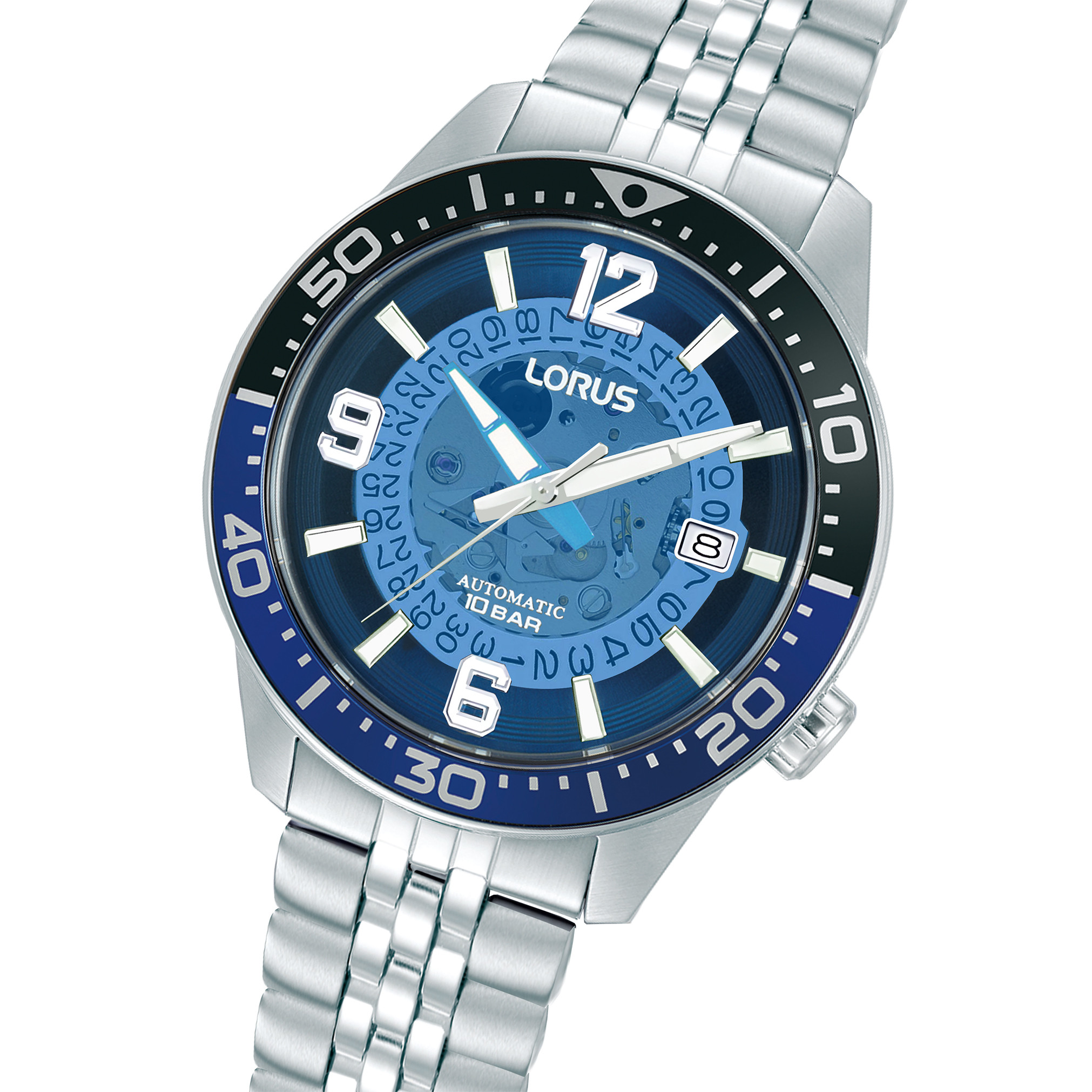 Lorus Gray/Silver And Blue Watch Unisex 6.5” Lorus main image 4